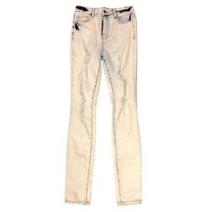 Cello stonewashed distressed ripped skinny jeans SIZE 7